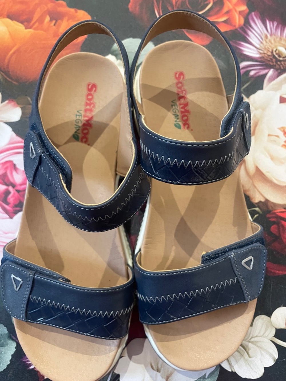 Sofft Navy Adjustable Comfort Sandals for Women